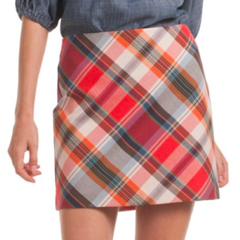 Trina Turk Rico 2 Plaid Mini Skirt, Size 2